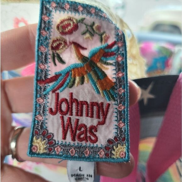 Johnny Was "Milana" Tiered Floral-print Maxi Dress/Duster with Lace Trim | L - Picture 8 of 15